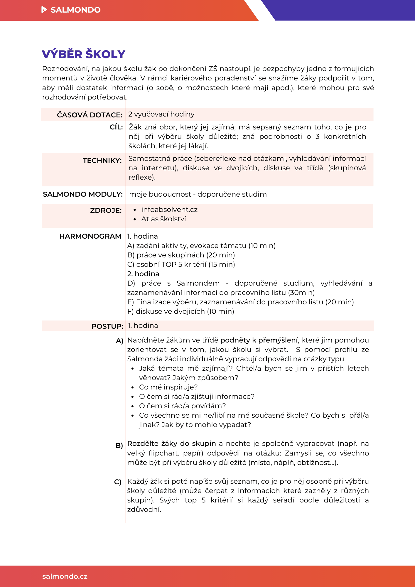 Výběr školy