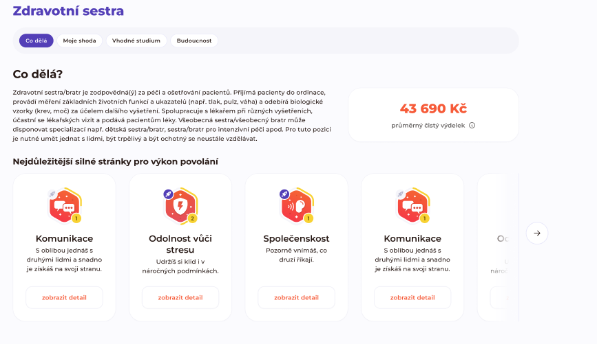 Detail karty profese