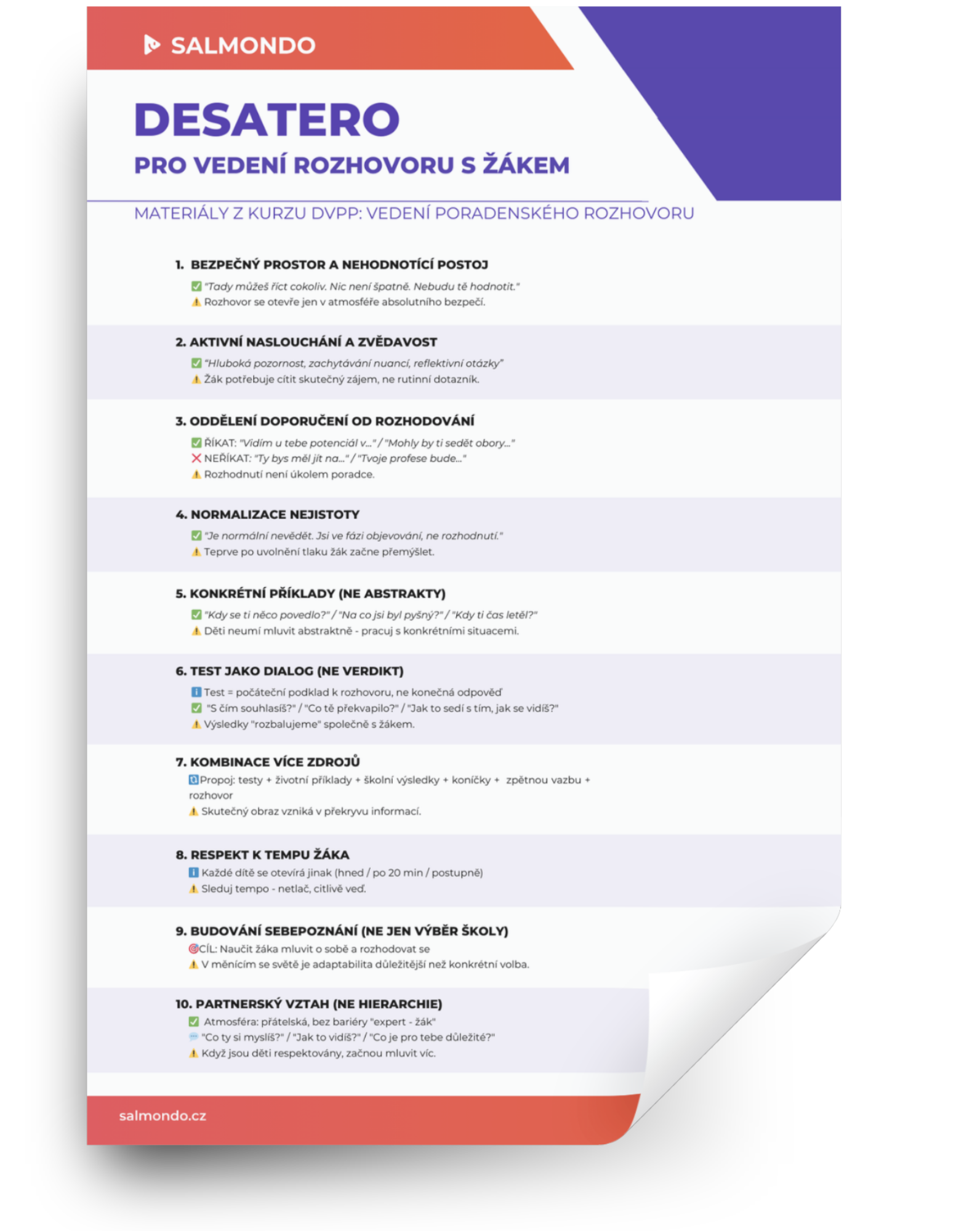 Desatero pro vedení rozhovoru