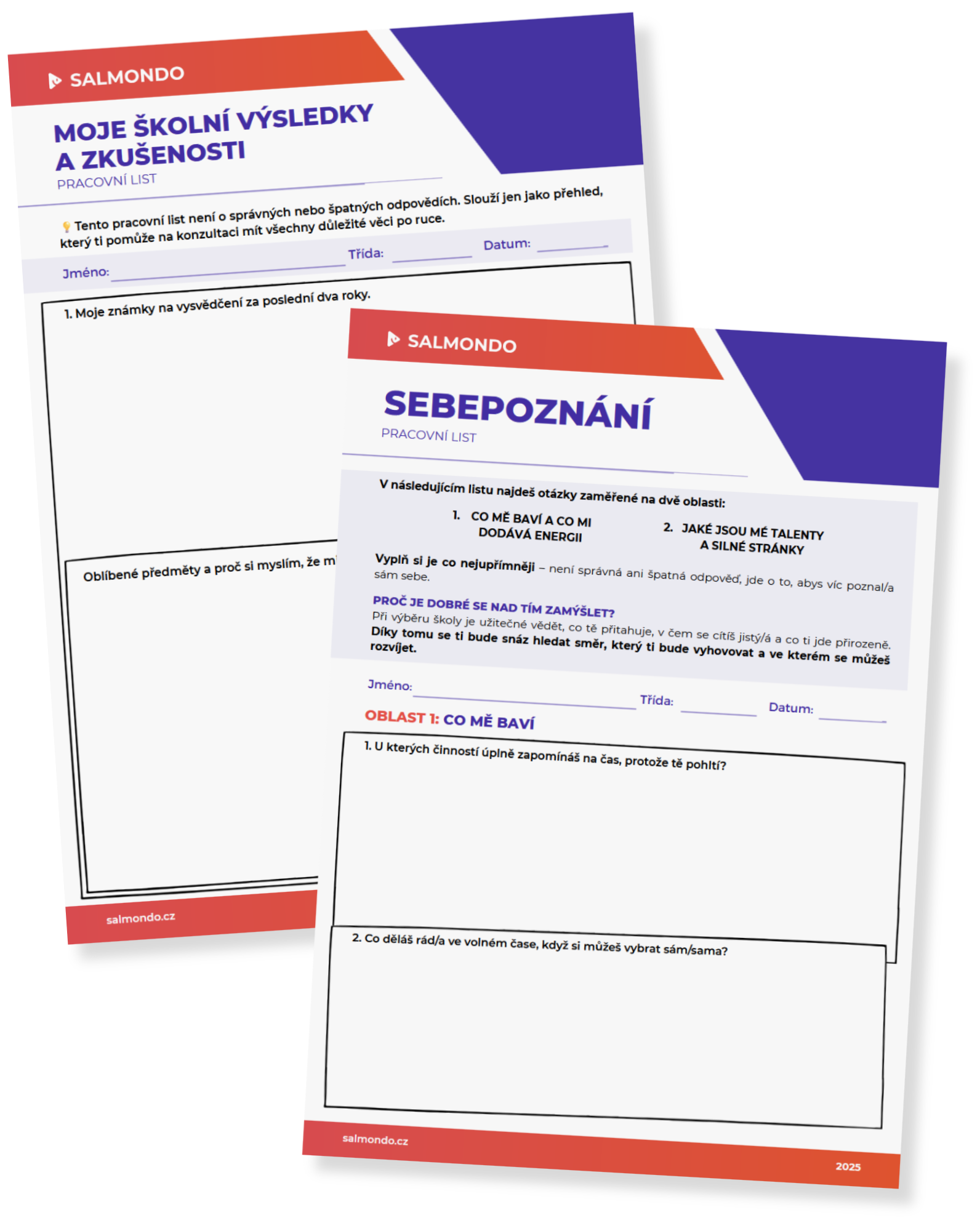 Pracovní listy pro žáky